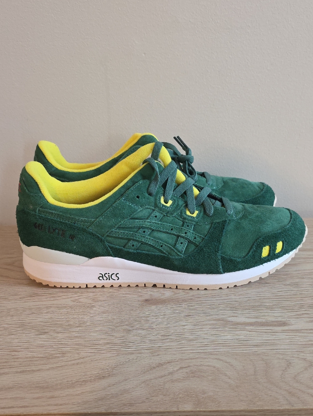 NEW Asics Gel Lyte III ☘️ Shamrock Mens 12 Shoes Golf Green - Picture 1 of 6